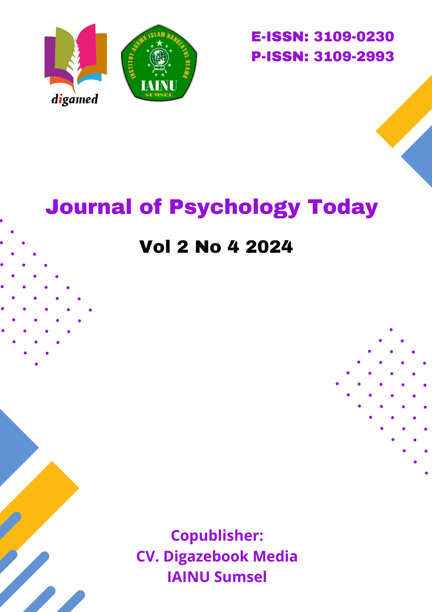 					View Vol. 2 No. 4 (2024): Journal of Psychology Today
				